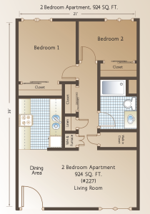 2 Bedroom Apartment - Arbor Court Alvamar Independent Living in Lawrence, Kansas
